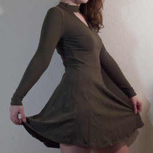 Forest Green Hollister Skater Dress